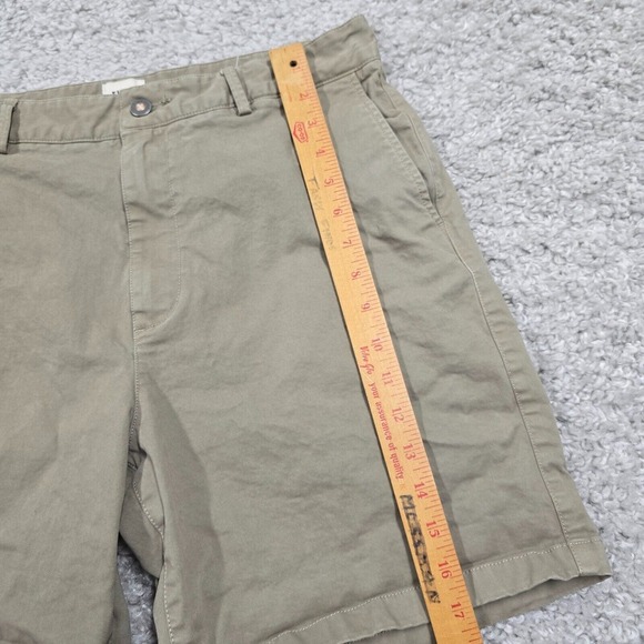 Flint and Tinder Shorts Mens 34 (Fits 32x6.5) Beige Chino Flat Front Office - Picture 9 of 13